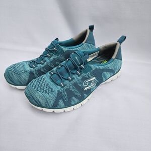 Sketchers Womens  Blue Air-Cooled Memory Foam Sneakers Size 5 US